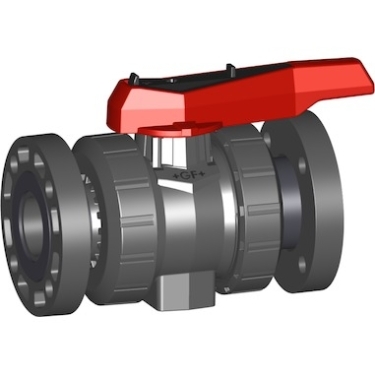 546型球閥，PVC-U 帶底部固定螺帽 日標PVC-U手動球閥